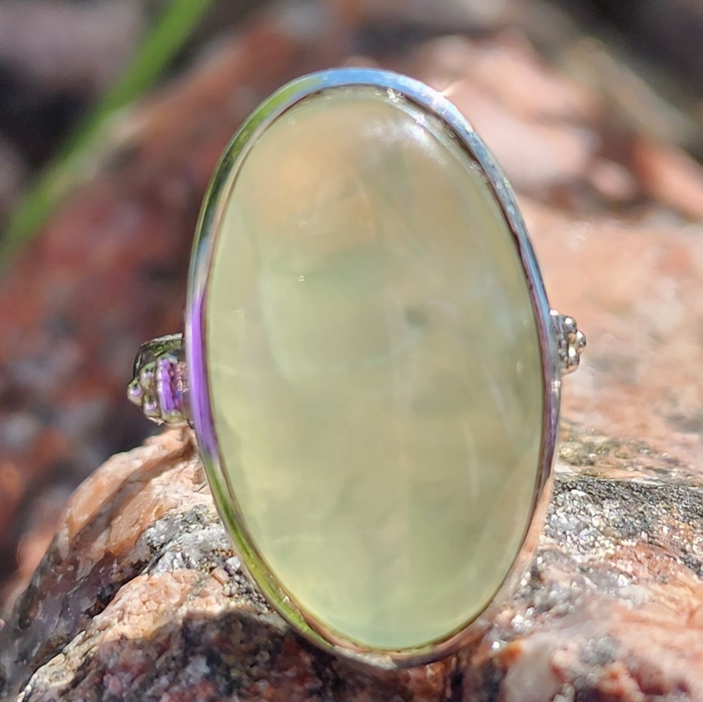 925 Sterling Silver Fluorite Gemstone Ring. Size … - image 5
